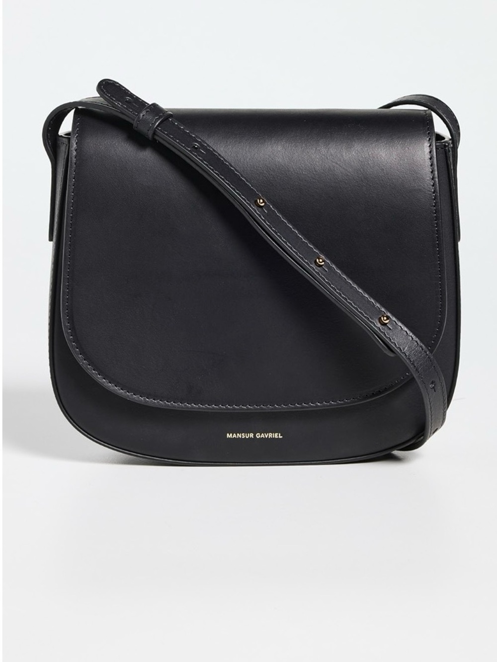 Mansur Gavriel Classic Mini Leather Crossbody Saddle Bag